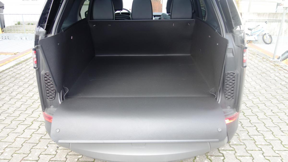 Kofferraumwanne Land Rover Discovery 5. Zuverlässiger Schutz wie eine unverwüstliche 2.Haut. Hervorragender Schutz für die Stoßstange